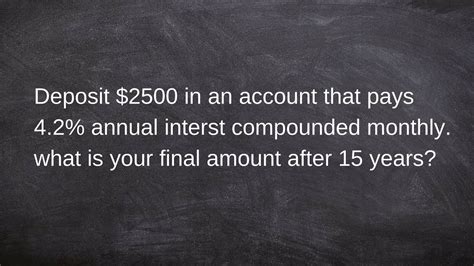 How To Find The Final Value Using The Compound Interest Formula Youtube