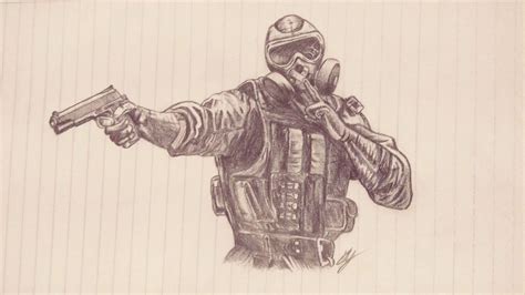 R6s Realistic Mute Drawing Rainbow Six Siege Amino