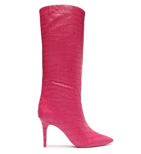 Bota Rosa Croco Cano Alto Miranda Arezzo