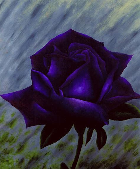 Purple Rose Painting By Brandon Sharp