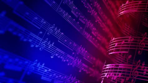 Musical Notes Composition Background Infinity Loop Stock Footage