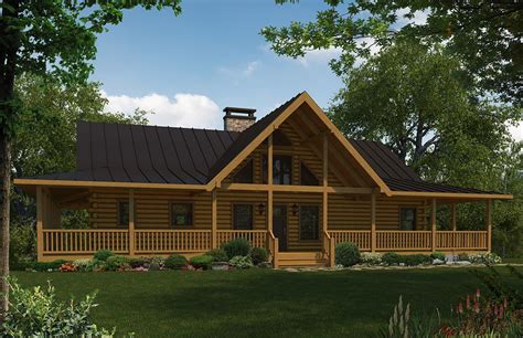 Satterwhite Log Homes Caney Creek Floor Plan Log Homes Cabin Homes