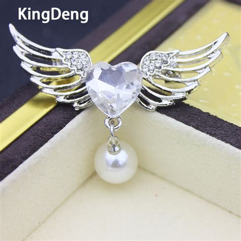 love brooch for women accessories enamel pins angel wing wings lapel pin vintage scarf pin