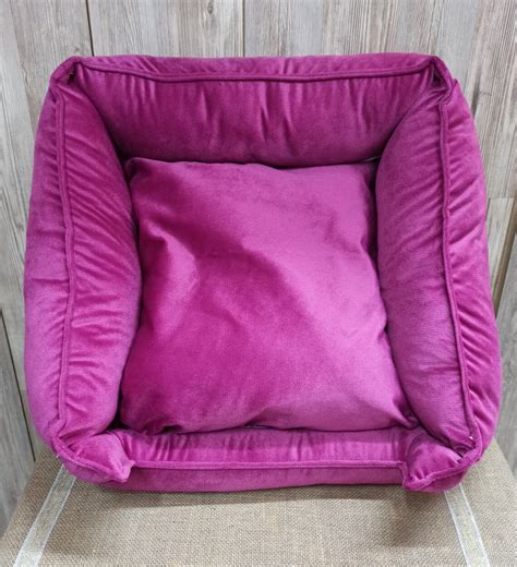 Washable Cat Bed Pink Color Soft Cat Lounger Modern Cat Bed Etsy