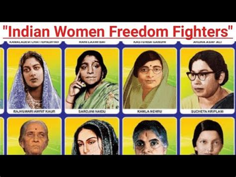 Indian Women Freedom Fighters Name Of India In Hindi Mahila