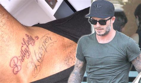 Hey Pretty Lady David Beckham Shows Off Tattoo Tribute To Daughter