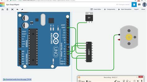 Belajar Simulasi Arduino Tinkercad Kontrol Motor Dc L293d Youtube Images