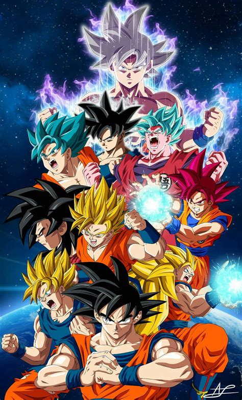 Goku All Super Saiyan Forms 1 100