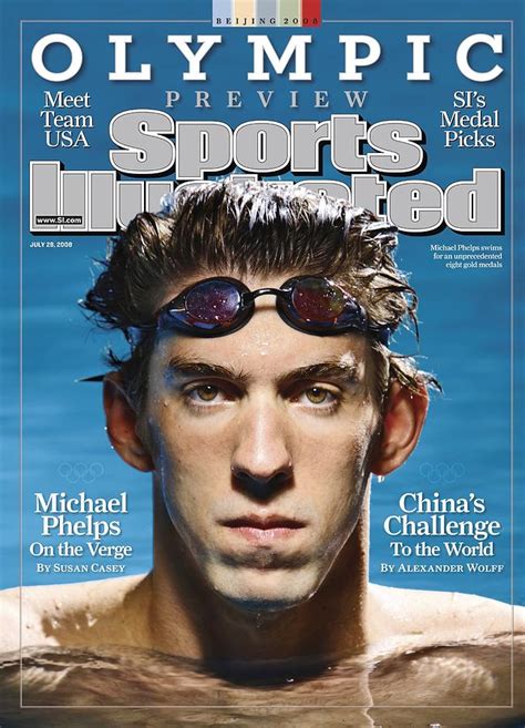 usa michael phelps 2008 beijing olympic games preview sports illustrated cover by sports