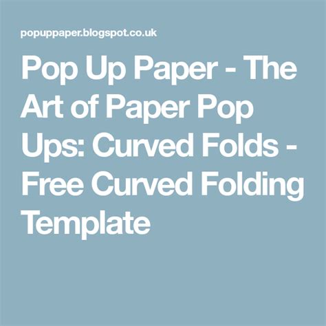 Curved Folds Free Curved Folding Template Paper Pop Paper Pop Up