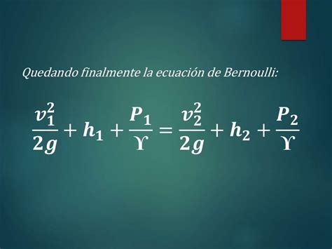 Ecuación De Bernoulli