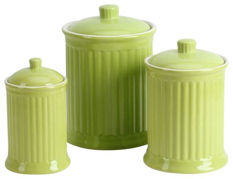 Simsbury 3 Piece Canisters Set Traditional Kitchen Canisters And