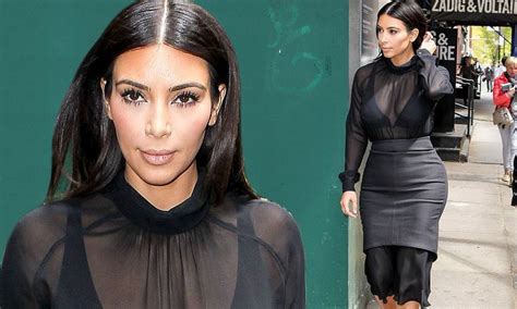 Kim Kardashian Slips Into Girdle Skirt Over Sheer Dress Sheer Dress
