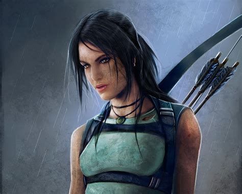 Wallpaper Anime Blue Lara Croft Tomb Raider Clothing Girl