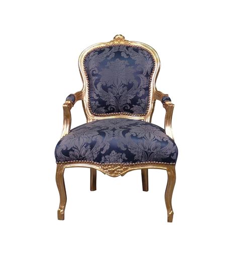 1920s, louis xv style, bookshelves in mahogany with marble top and pierced gallery in brass. Louis XV armchair royal blue - Louis XV furniture and seating