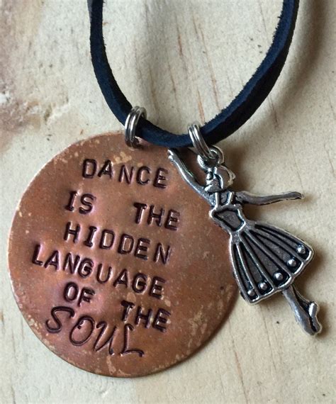 Handstamped Dance Necklace Dance Quotes Dance Is The Etsy Dance
