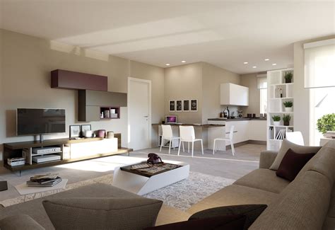 Arredamento moderno per la cucina. Cucine open space moderne Como, Cucina soggiorno open ...