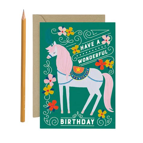 Circus Horse Birthday Card Edie And Eve Edie And Eve