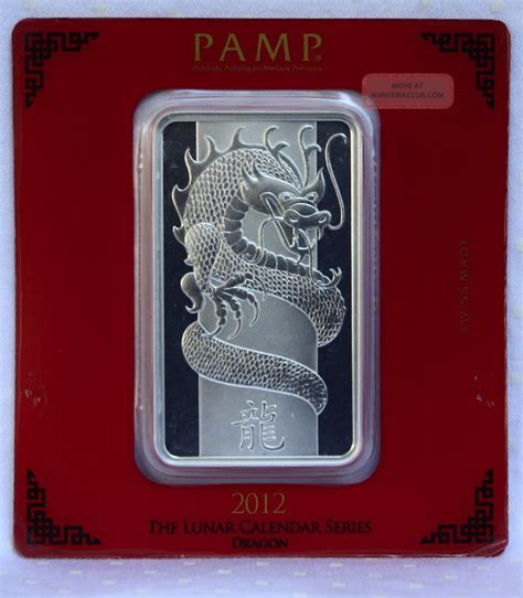 100 Gram Pamp Suisse Silver Bar Year Of The Dragon