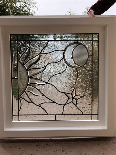 The Mystical Sun Moon And Star Beveled Leaded Stained Glass Window