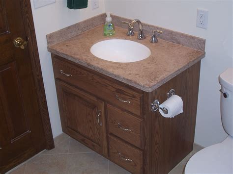 Handmade Custom Oak Bathroom Vanity And Linen Cabinet By Jeffrey