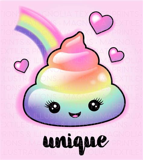How To Draw A Unicorn Rainbow Poop Emoji Easy