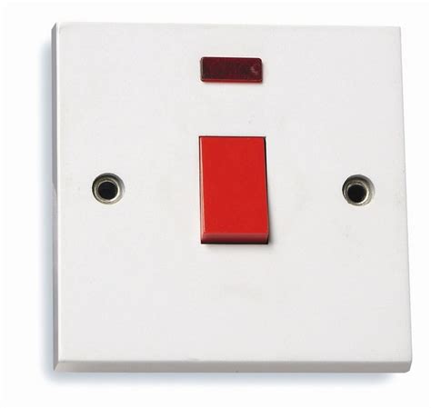 Standard White 45a Dp Switch With Neon
