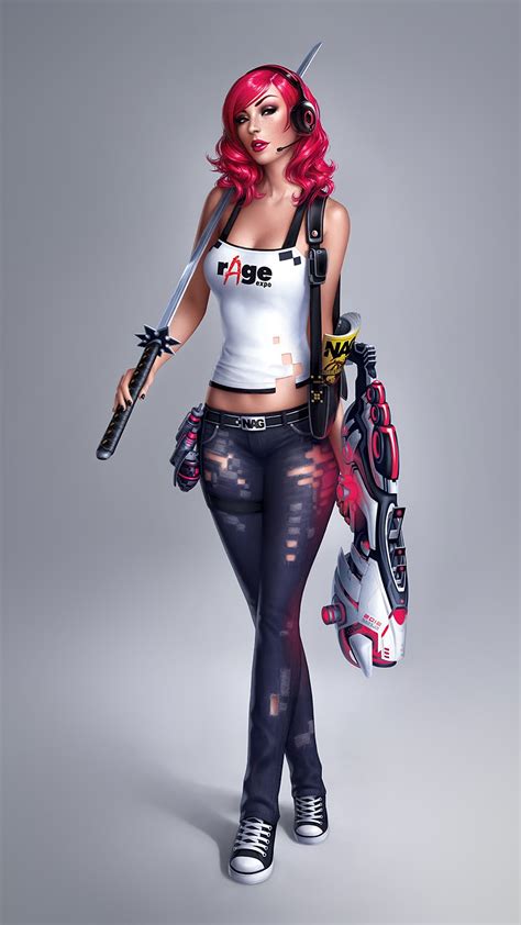 2160x3840 Redhead Girl With Weapon 4k Sony Xperia Xxzz5 Premium Hd 4k