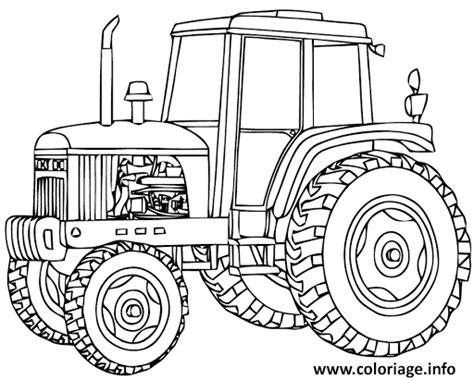 Coloriage Tracteur Massey Ferguson Jecolorie
