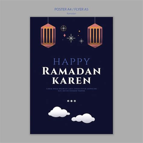 Modèle Daffiche De Célébration Du Ramadan Psd Gratuite
