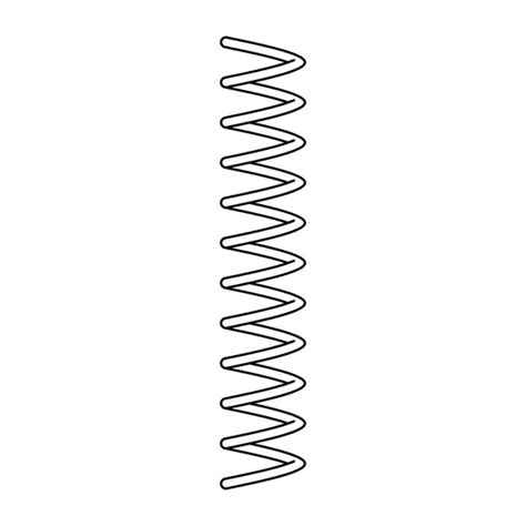 Coil Spring Steel Spring Metal Spring White Background Vector