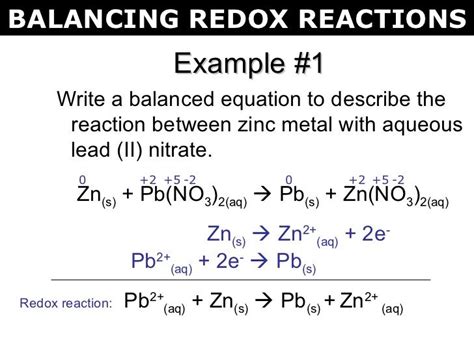Balancing Redox Reactions Worksheet Work