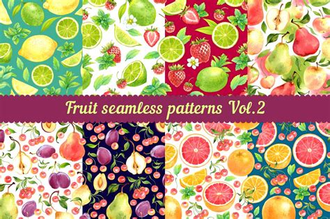 See more ideas about diy baby mobile, diy baby stuff, felt baby. Fruit seamless patterns Vol. 2 ~ Graphic Patterns ...