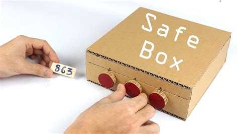 How To Make Safe Box With Combination Lock From Cardboard Youtube