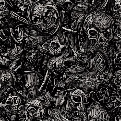 Gothic Macabre Dark Fantasy Seamless Pattern · Creative Fabrica
