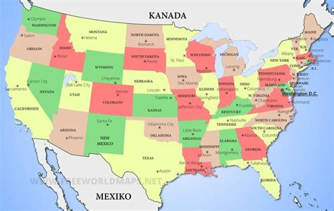 Karte Der Vereinigte Staaten