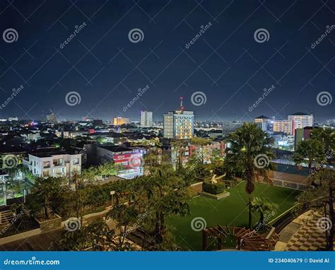 City Of Makassar View At Night Stock Image Image Of City Skyline