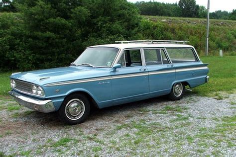 1963 Ford Fairlane Ranch Wagon In Viking Blue With White Top Station