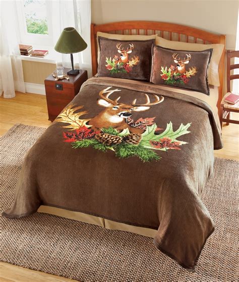 Christmas Themed Deer Cabin Lodge Full Queen Comforter Coverlet Set