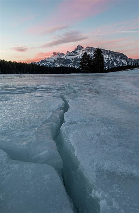 Cracks In Ice On Frozen Lake Photograph By Panoramic Images Fine Art