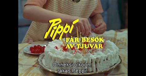 Elokuvahömppää Pippi Långstrump Pippi Letar Spöken Och Får Besök Av