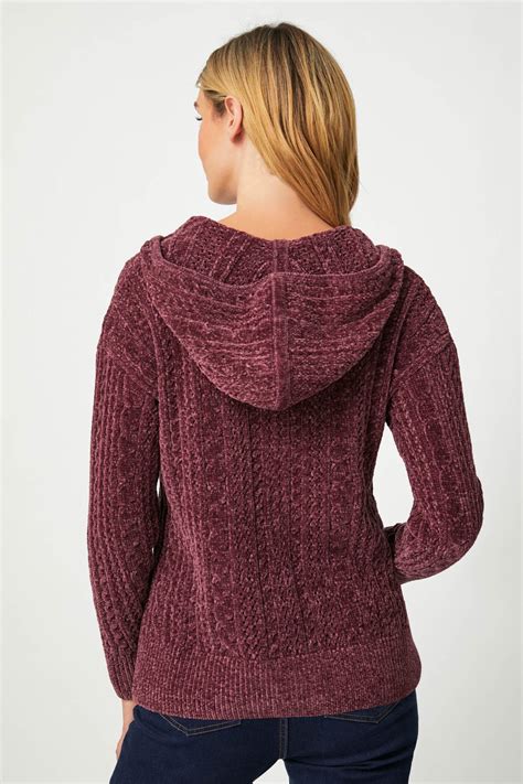 Capture Chenille Hooded Sweater Online Shop Ezibuy