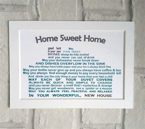 New Home T Word Art Housewarming Personalised Print New Etsy Uk