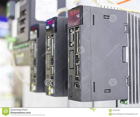 The Plc Controller For Industrial Machine Stock Image Image Of