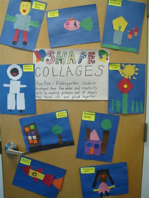 Room Mom 101 Fun With Geometry Shapes Kindergarten Shape Collage