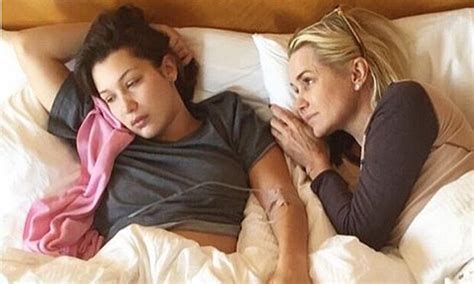 yolanda foster posts picture of daughter bella hadid getting lyme disease treatment daily mail