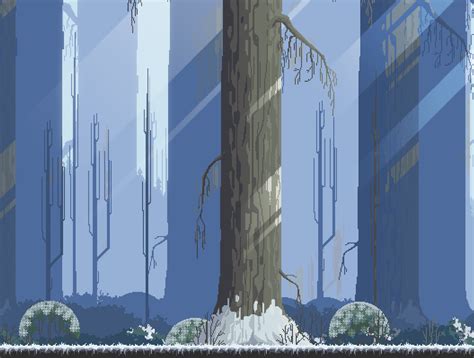 Pixel Art Snowy Forest By Edermunizz