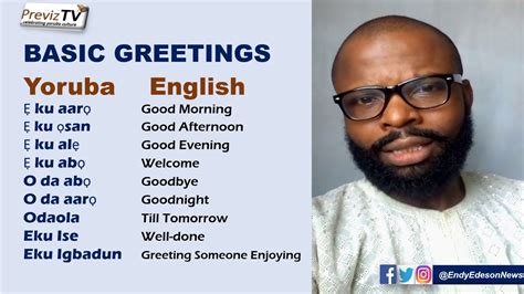 Basic Greetings In Yoruba Part1 Youtube