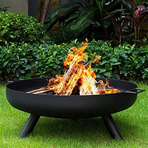Outdoor Fire Bowl Wood Burning Extra Large Round Fire Pit Heavy Duty Metal Fireplace For