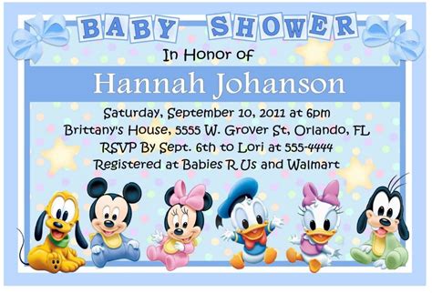 Disney World Baby Shower Invitations Dolanpedia